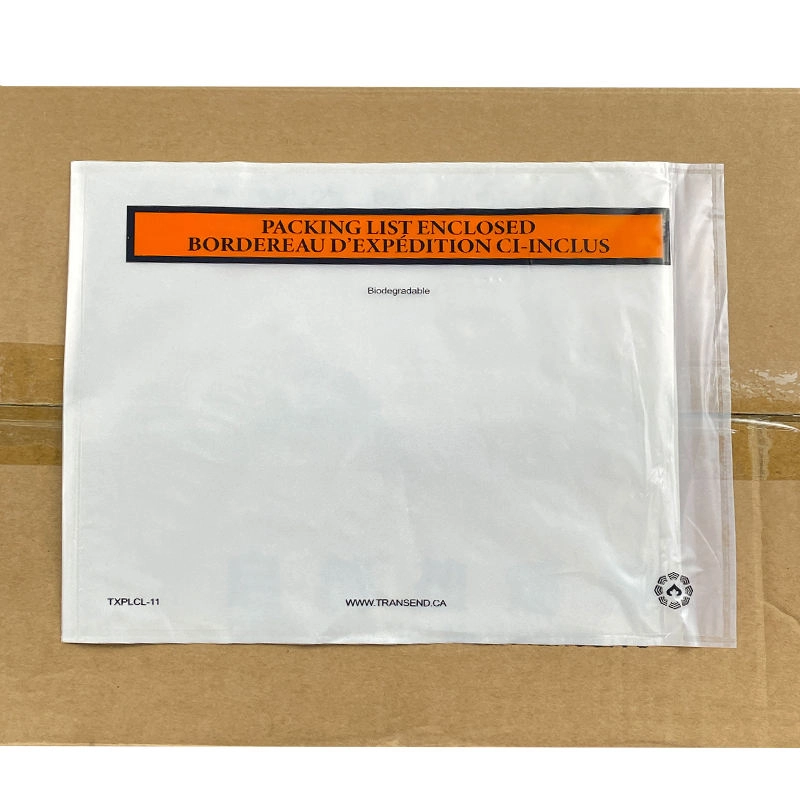 adhesive packing list sleeves